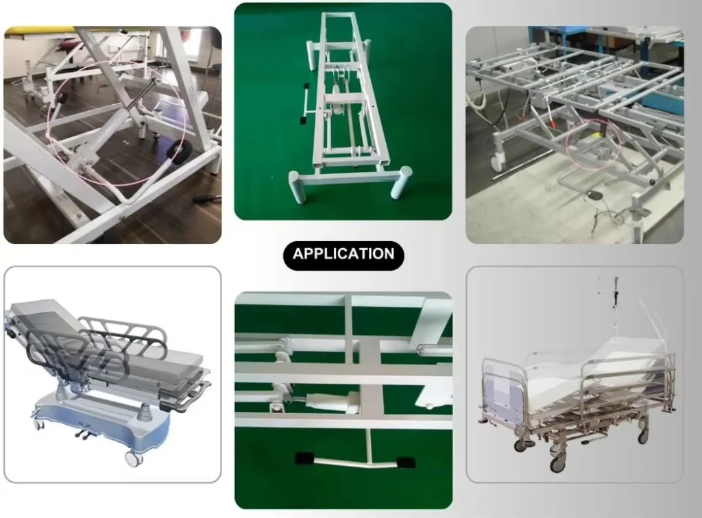 SLA-HP250 applications in medical bed frames, stretchers, examination tables, and hospital beds
